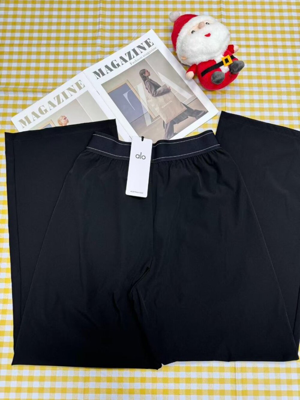 NWT 💞 ALO Yoga Black Wide Leg Trouser Pants 😝 Office Chic (Regular:30" Inseam) - Picture 6 of 9